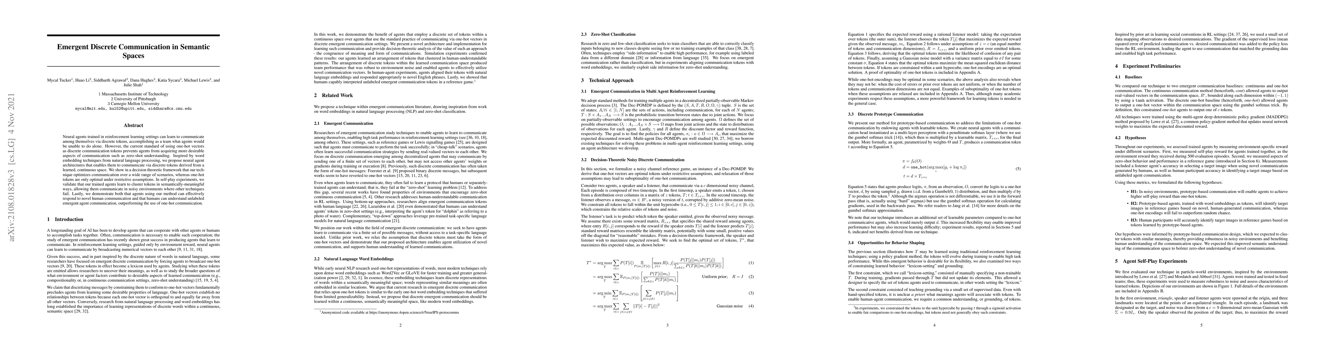 Thumbnail for Emergent Discrete Communication in Semantic Spaces