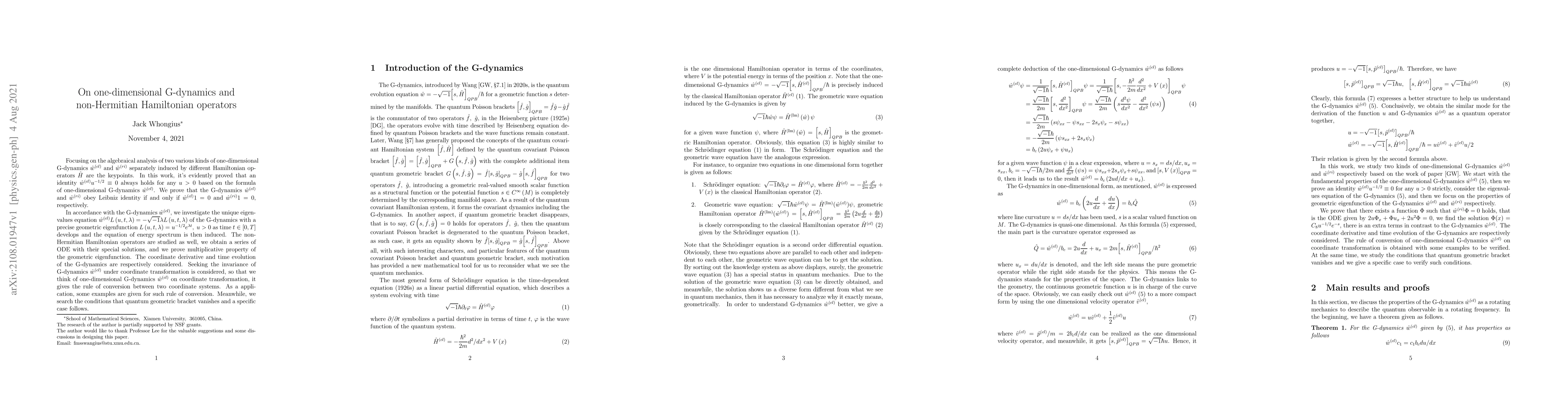 Thumbnail for On one-dimensional G-dynamics and non-Hermitian Hamiltonian operators