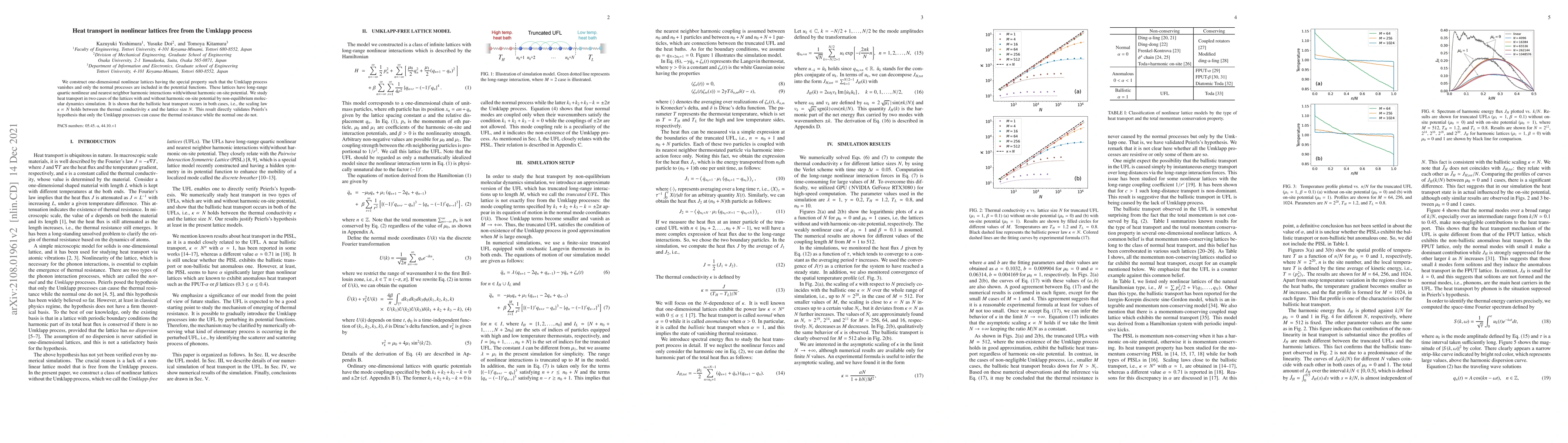 Thumbnail for Heat transport in nonlinear lattices free from the Umklapp process