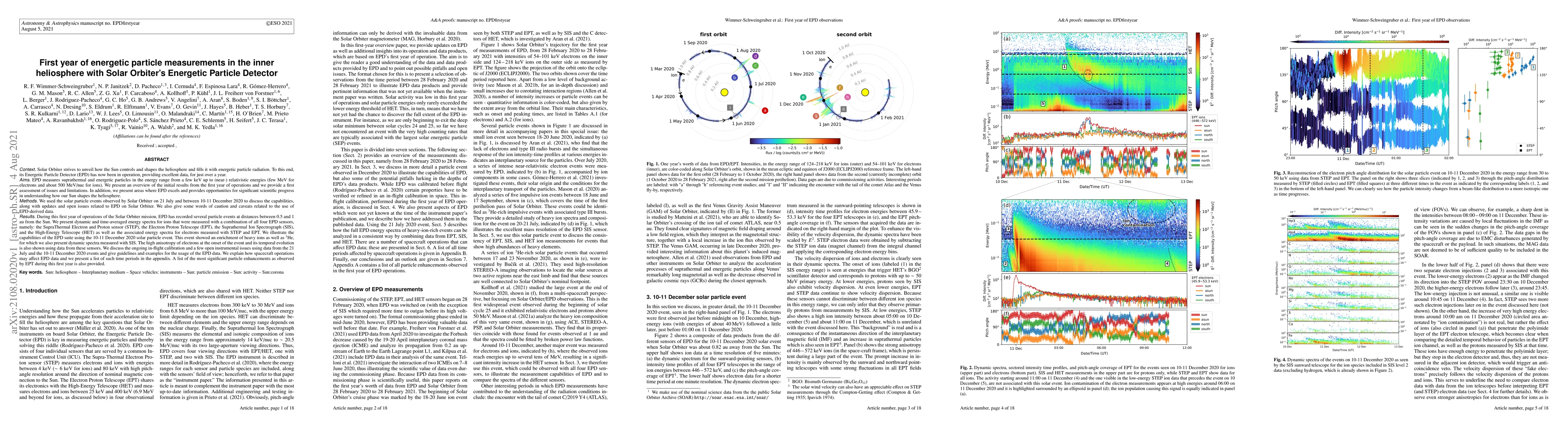 Thumbnail for First year of energetic particle measurements in the inner heliosphere
  with Solar Orbiter's Energetic Particle Detector