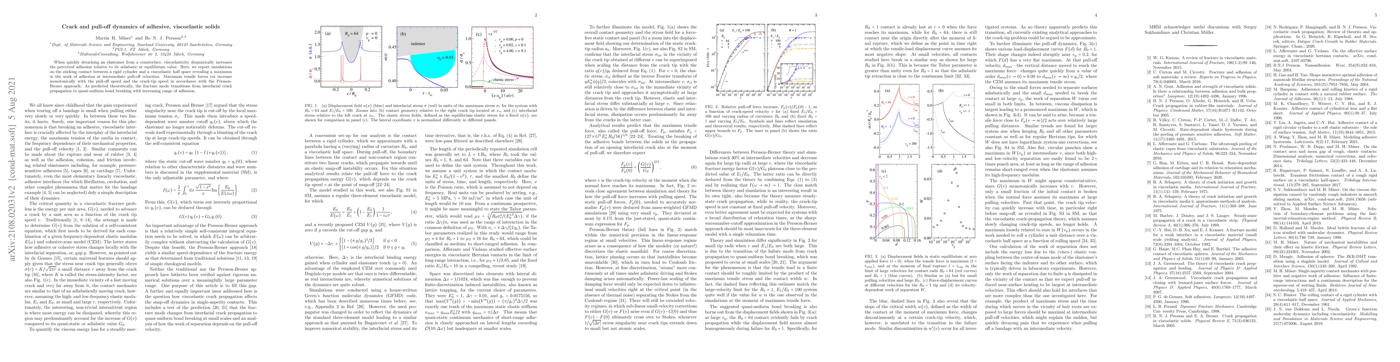 Thumbnail for Crack and pull-off dynamics of adhesive, viscoelastic solids