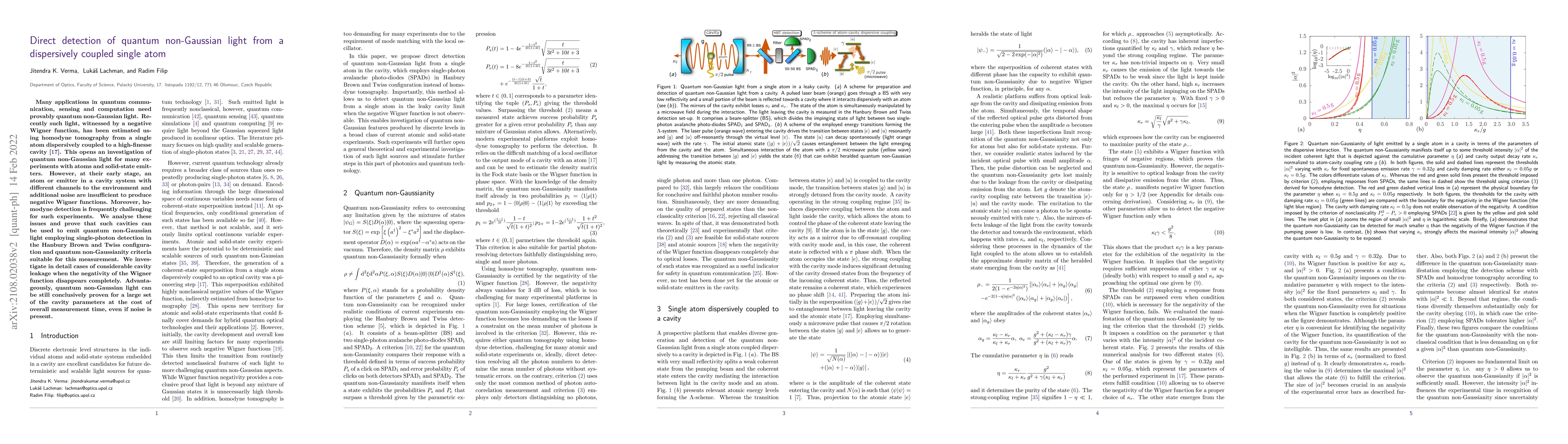 Thumbnail for Direct detection of quantum non-Gaussian light from a dispersively
  coupled single atom