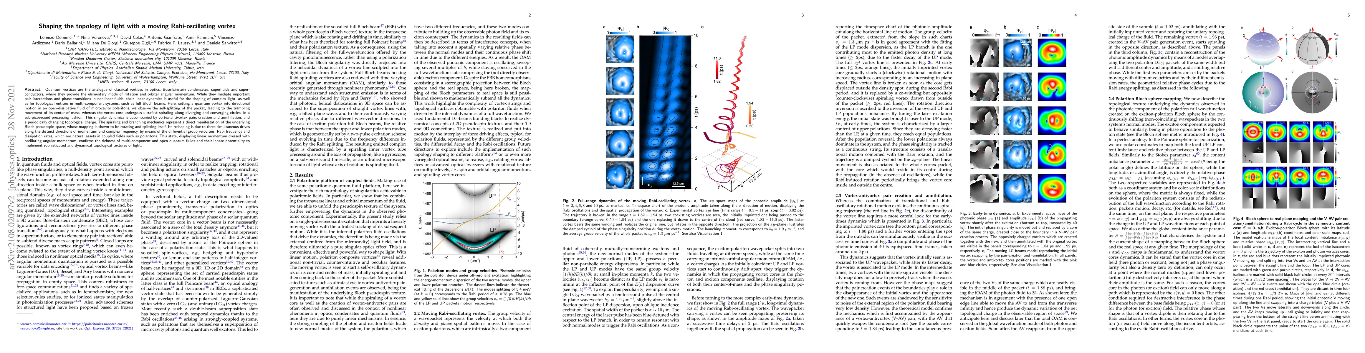 Thumbnail for Shaping the topology of light with a moving Rabi-oscillating vortex