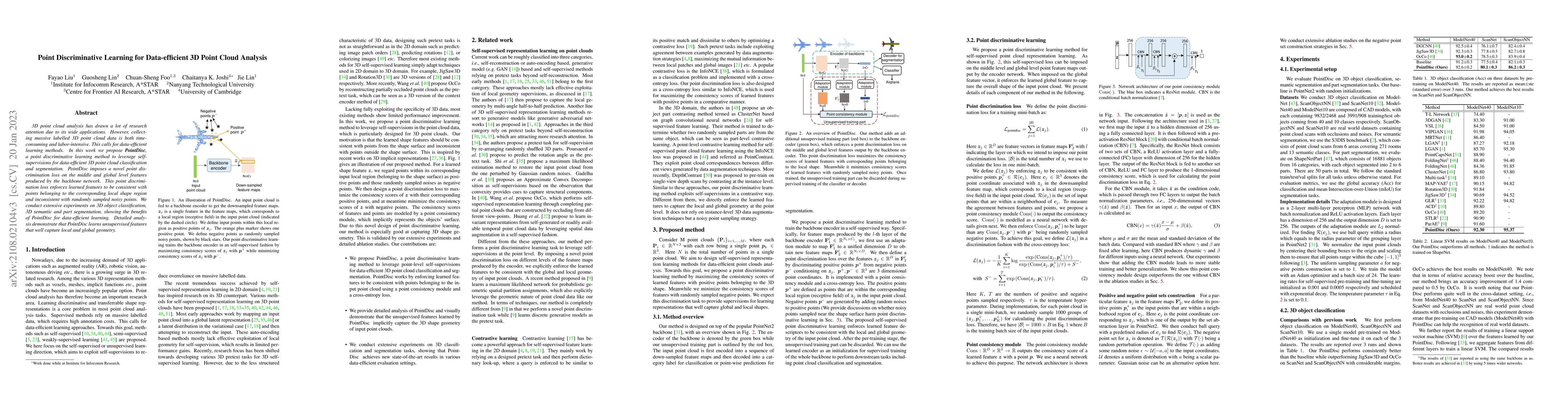 Thumbnail for Point Discriminative Learning for Data-efficient 3D Point Cloud Analysis