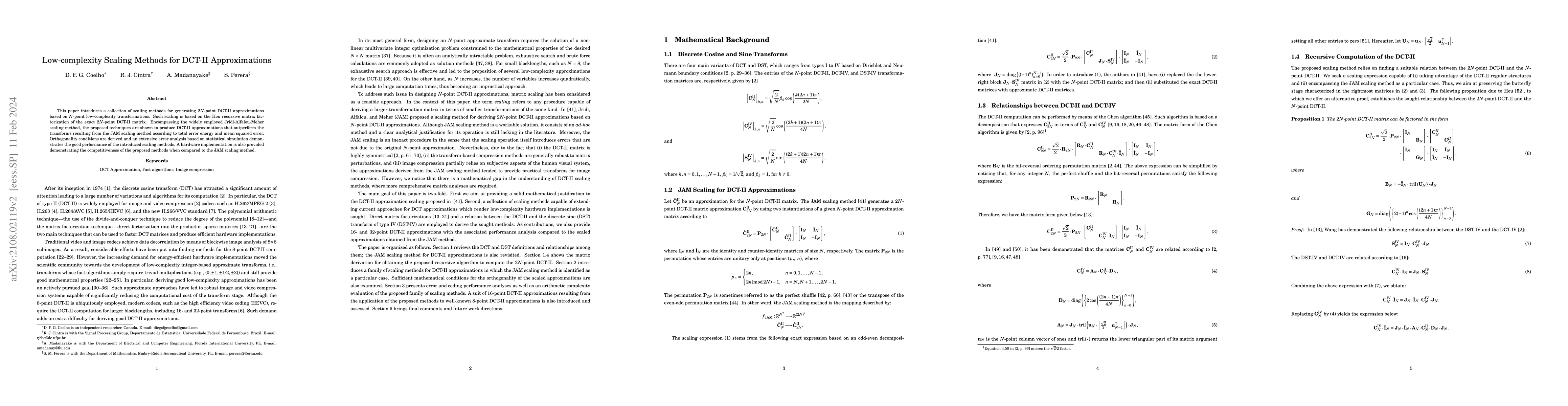 Thumbnail for Low-complexity Scaling Methods for DCT-II Approximations