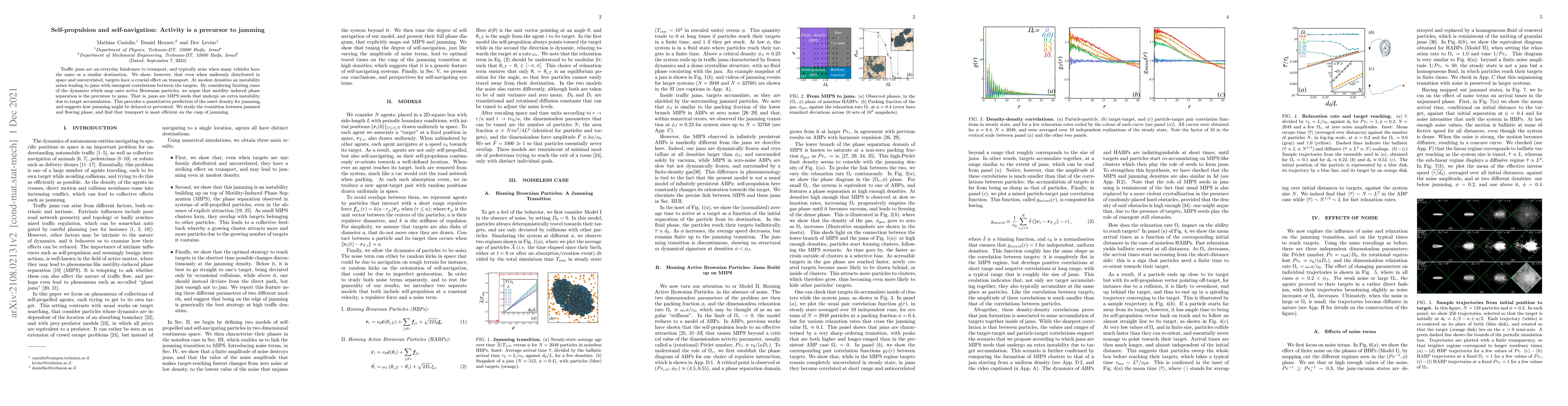 Thumbnail for Self-propulsion and self-navigation: Activity is a precursor to jamming