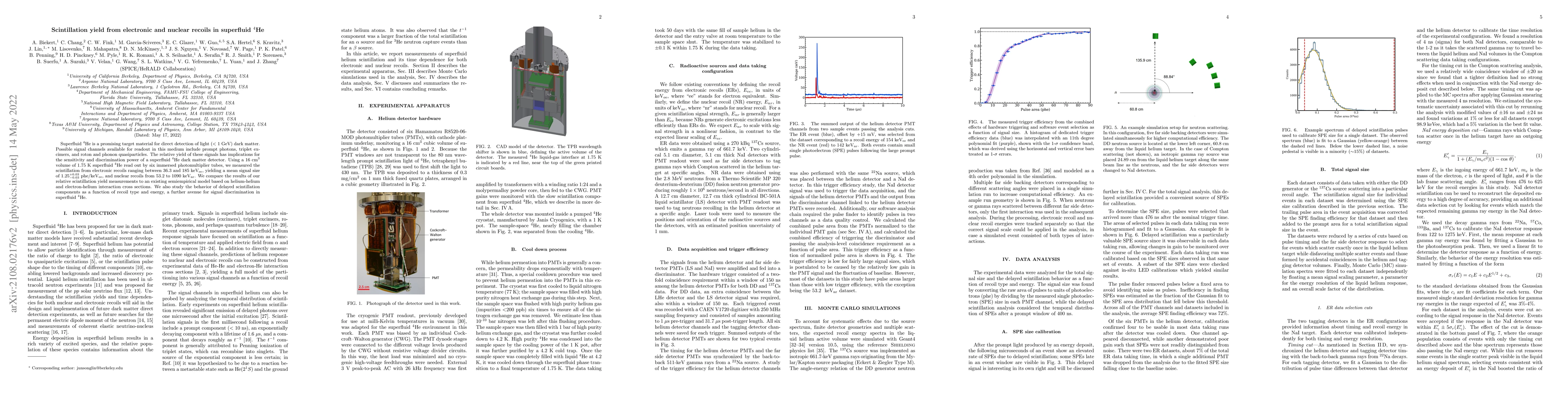 Thumbnail for Scintillation yield from electronic and nuclear recoils in superfluid
  $^4$He