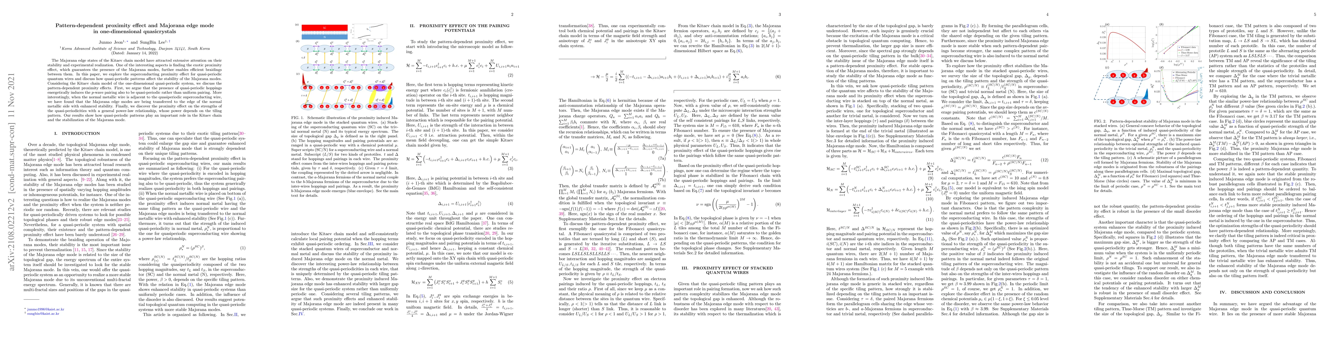 Thumbnail for Pattern-dependent proximity effect and Majorana edge mode in
  one-dimensional quasicrystals
