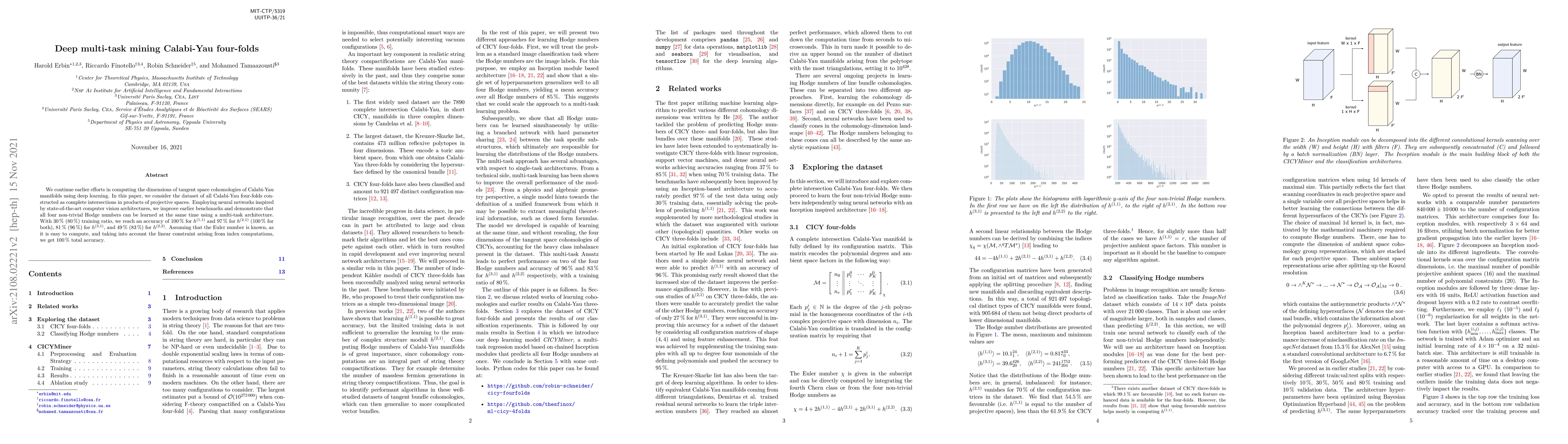 Thumbnail for Deep multi-task mining Calabi-Yau four-folds
