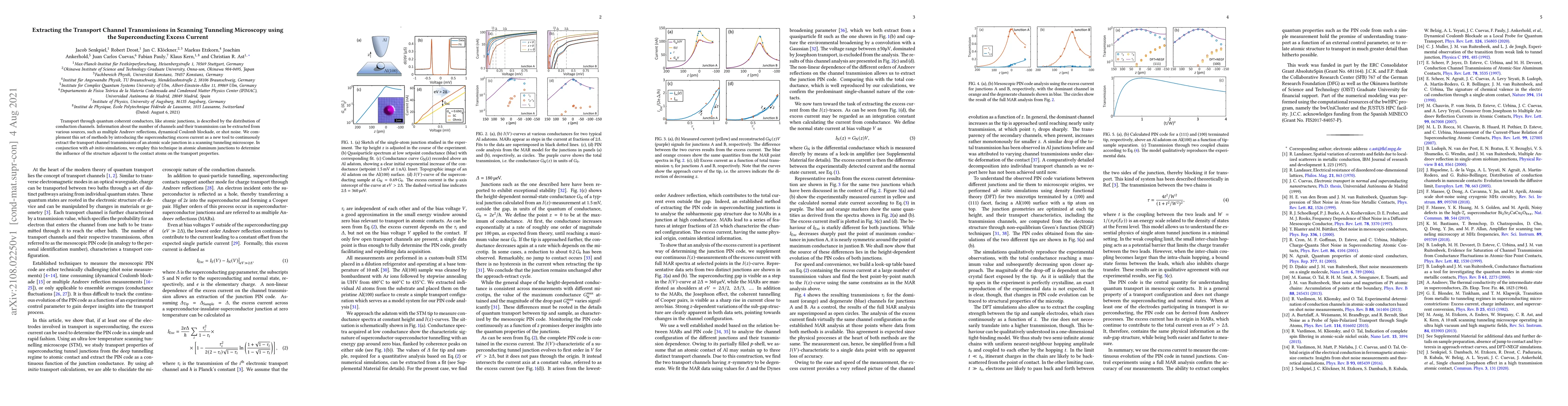 Thumbnail for Extracting the Transport Channel Transmissions in Scanning Tunneling
  Microscopy using the Superconducting Excess Current