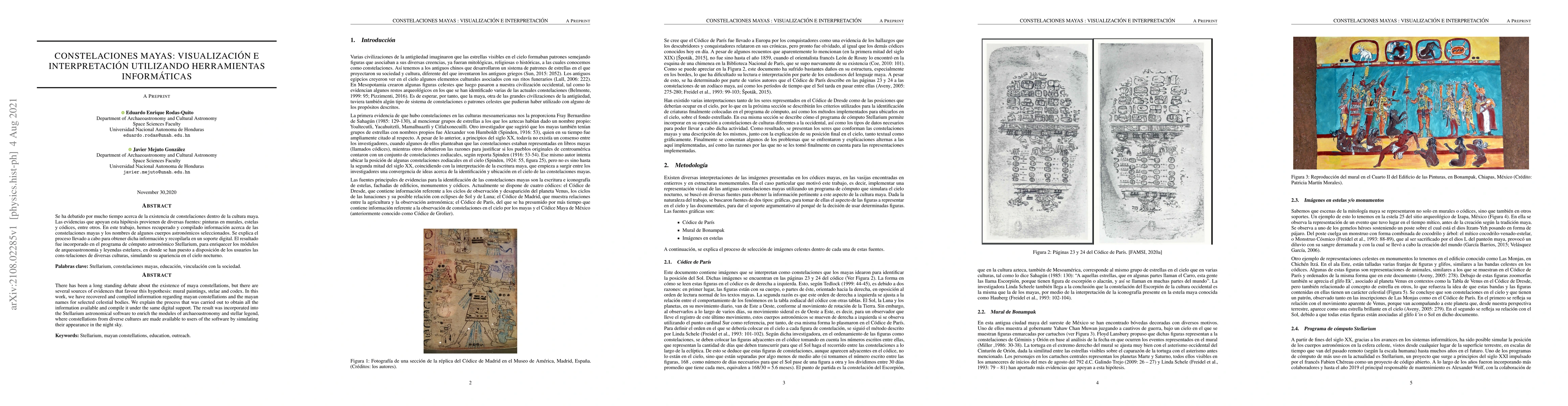 Thumbnail for Constelaciones mayas: Visualizaci\'on e interpretaci\'on utilizando
  herramientas inform\'aticas