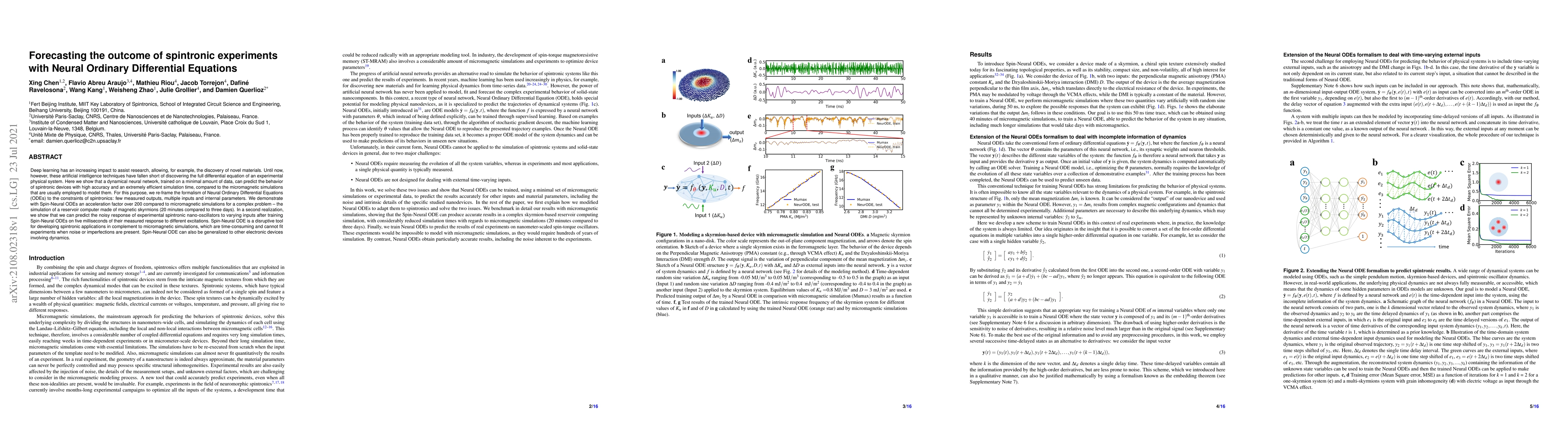 Thumbnail for Forecasting the outcome of spintronic experiments with Neural Ordinary
  Differential Equations