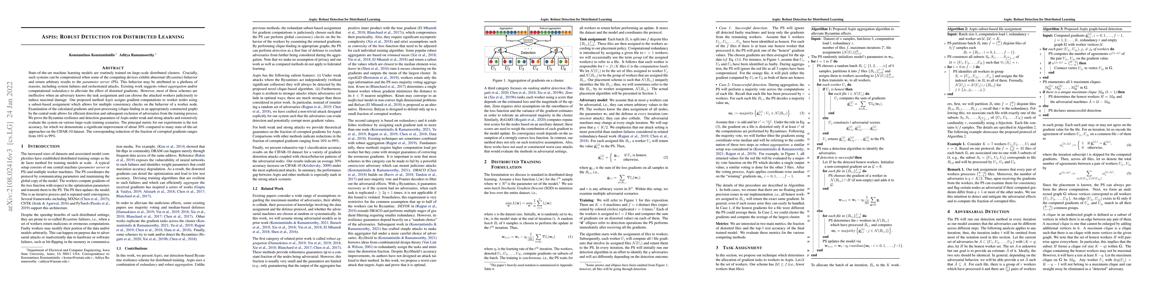 Thumbnail for Aspis: Robust Detection for Distributed Learning