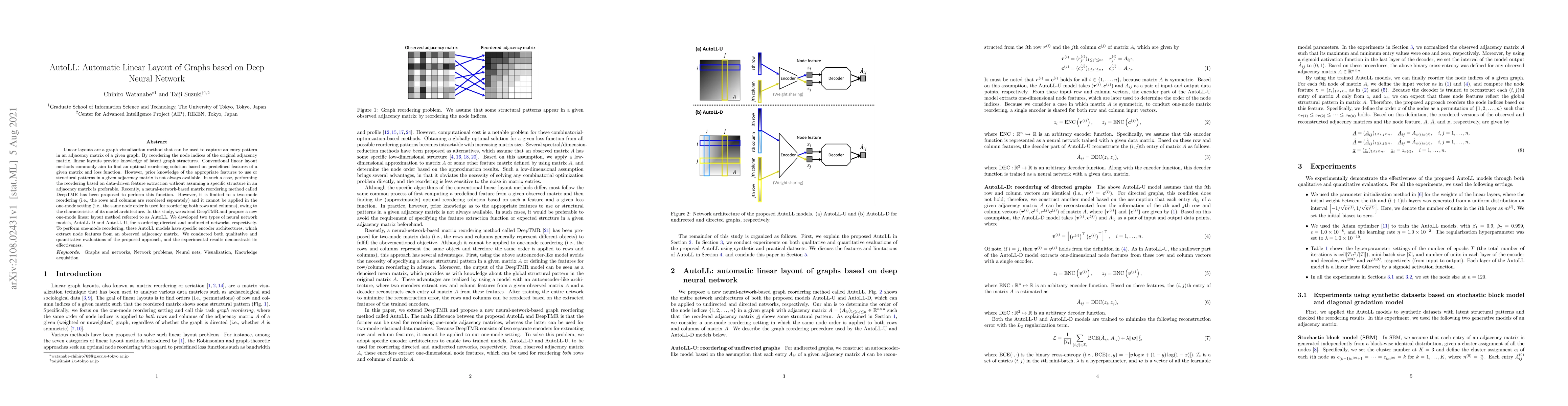 Thumbnail for AutoLL: Automatic Linear Layout of Graphs based on Deep Neural Network