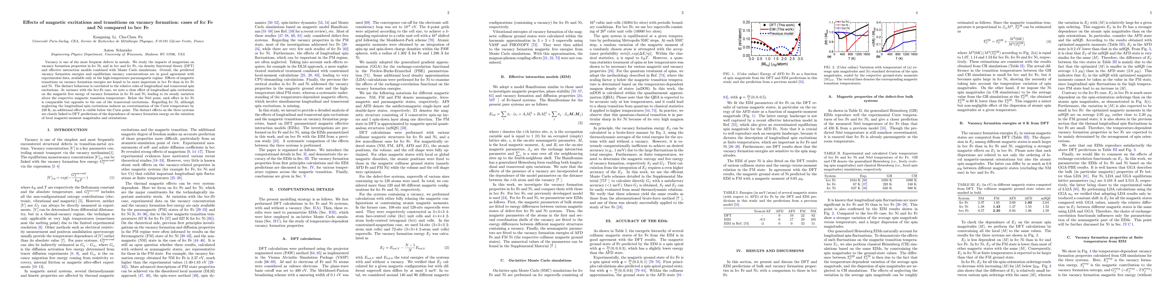 Thumbnail for Effects of magnetic excitations and transitions on vacancy formation:
  cases of fcc Fe and Ni compared to bcc Fe