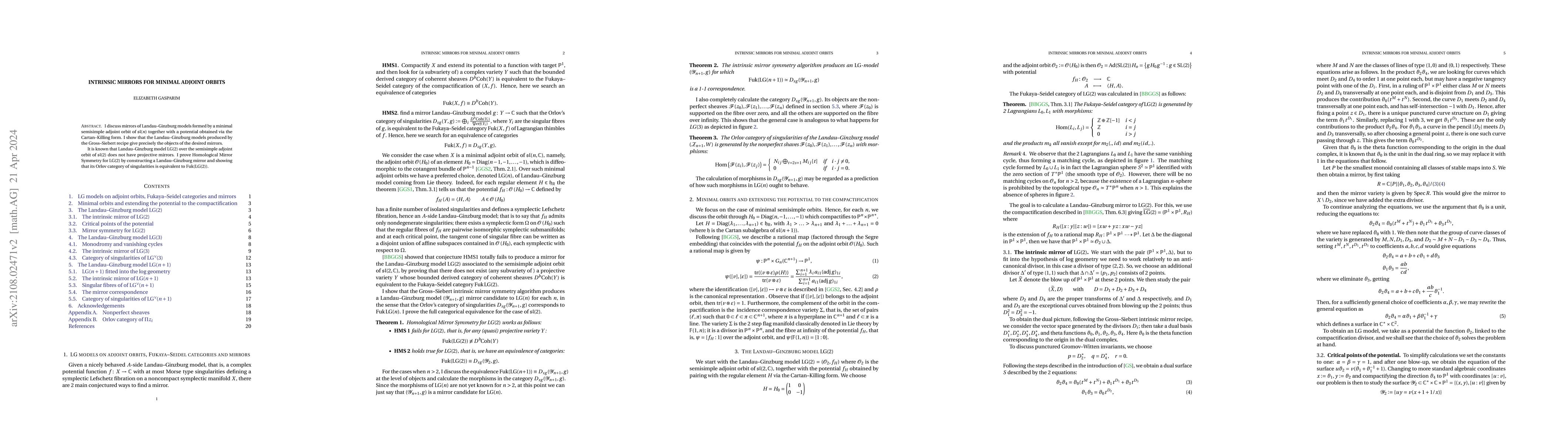 Thumbnail for Intrinsic mirrors for minimal adjoint orbits