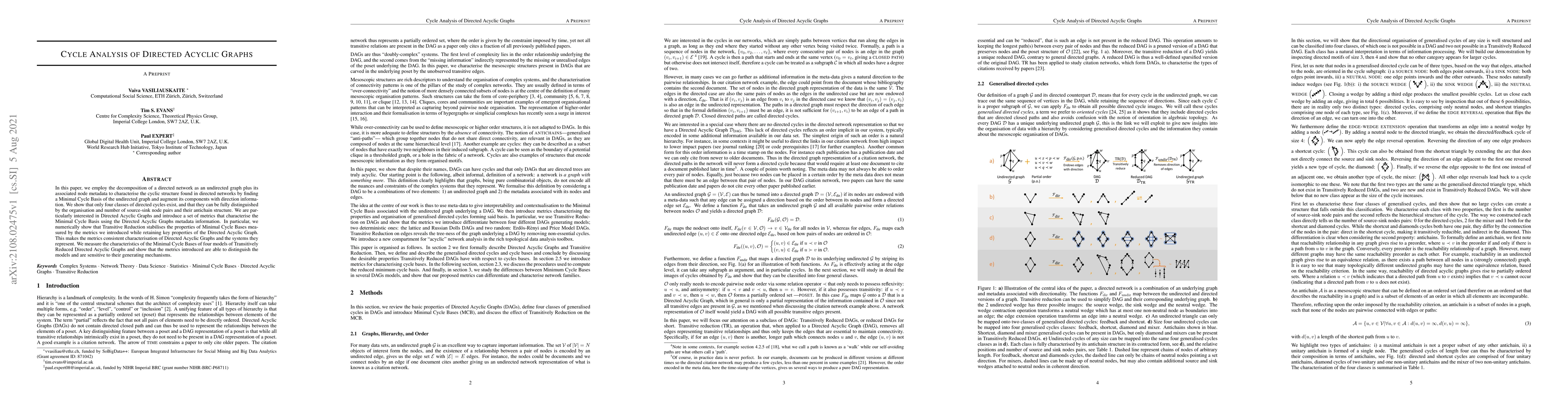 Thumbnail for Cycle Analysis of Directed Acyclic Graphs