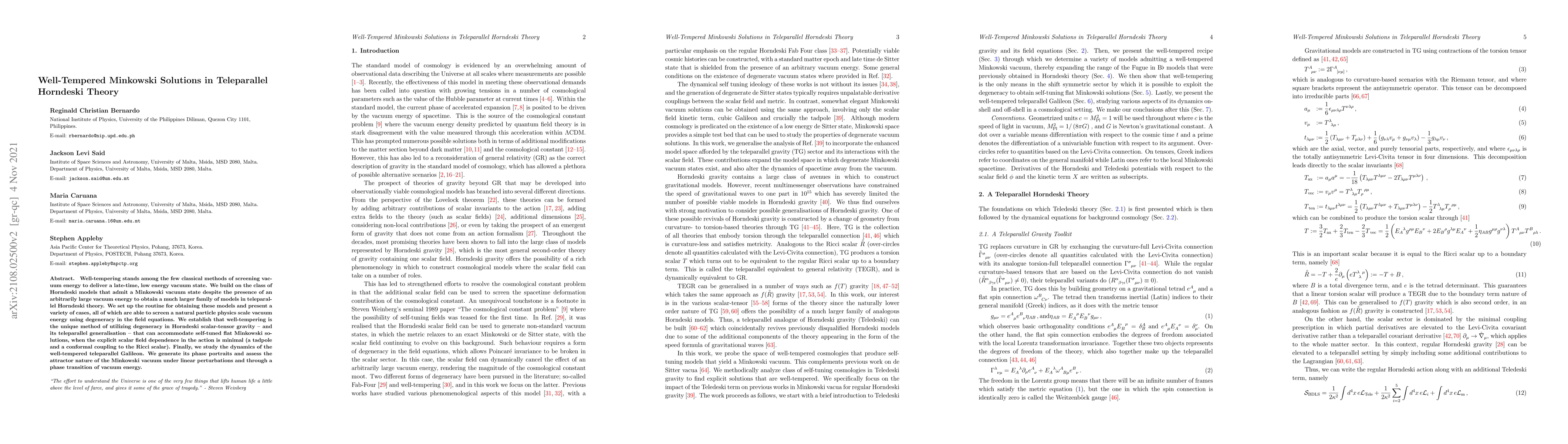 Thumbnail for Well-Tempered Minkowski Solutions in Teleparallel Horndeski Theory