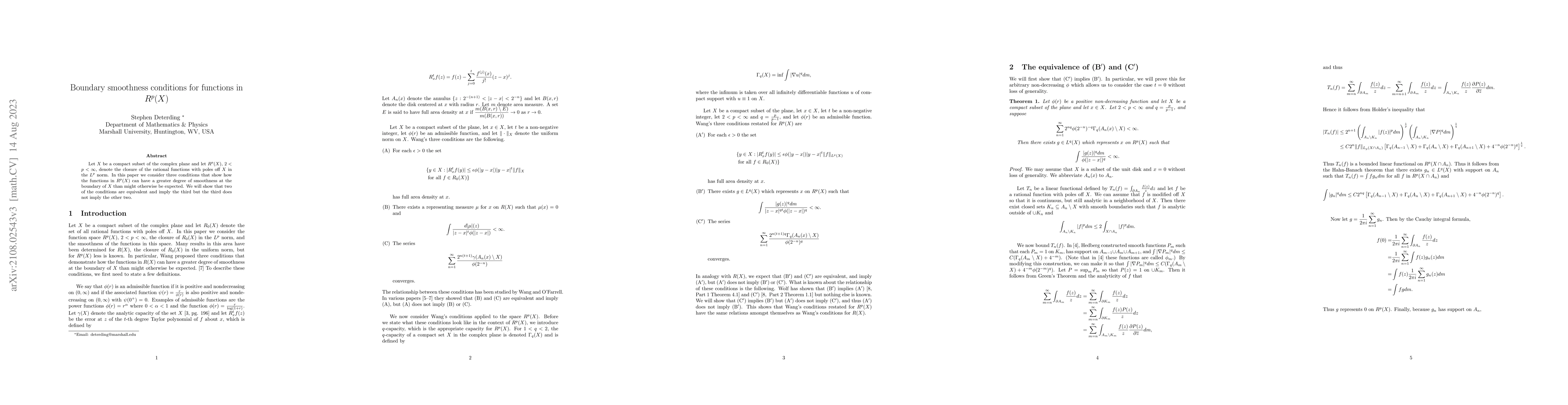 Thumbnail for Boundary Smoothness conditions for functions in $R^p(X)$