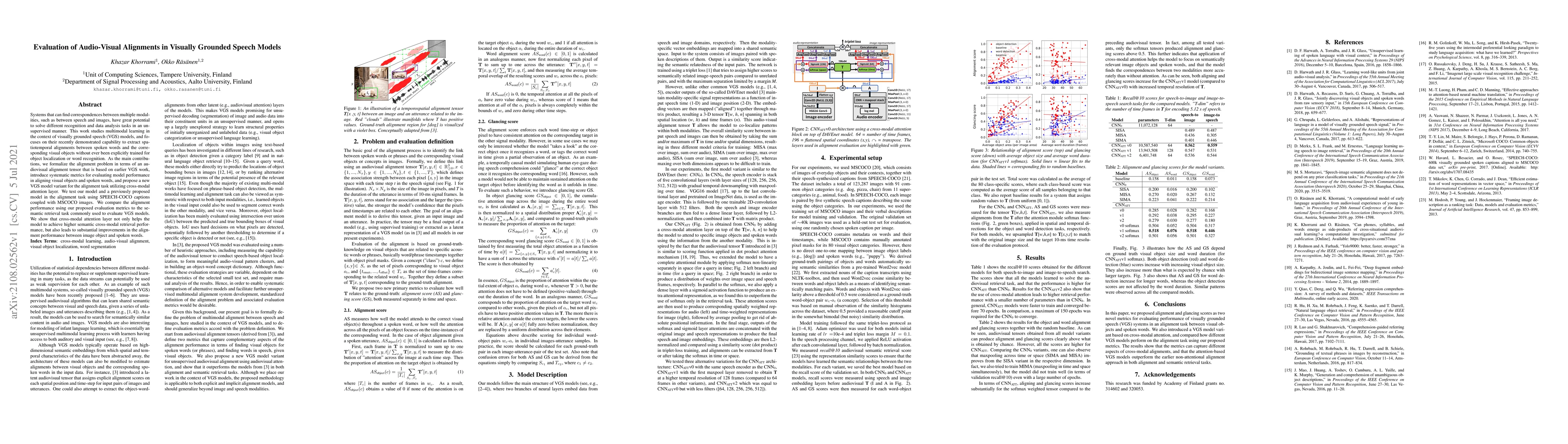 Thumbnail for Evaluation of Audio-Visual Alignments in Visually Grounded Speech Models