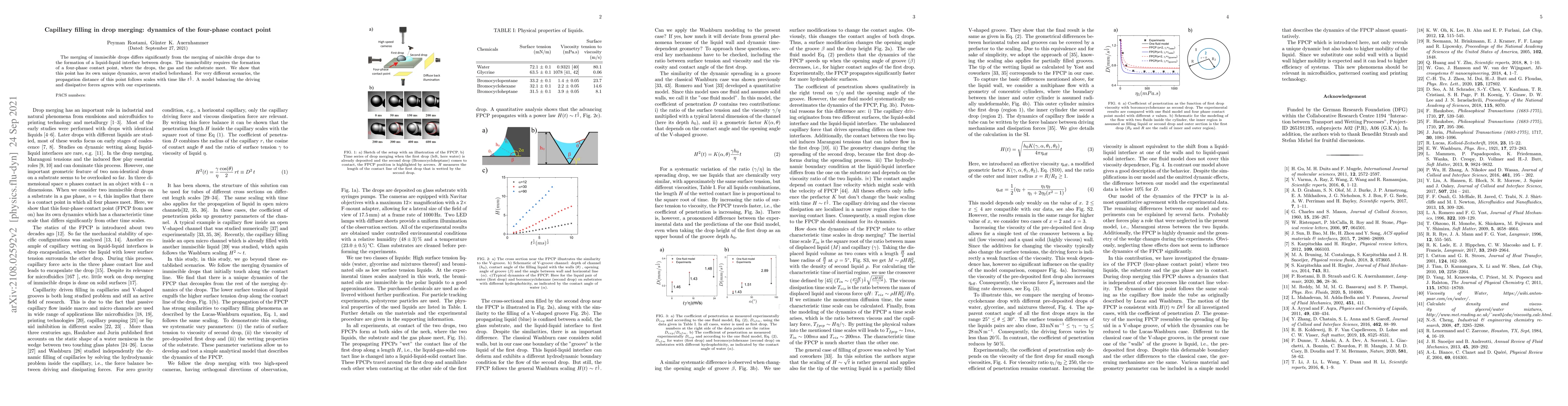 Thumbnail for Capillary filling in drop merging: dynamics of the four-phase contact
  point