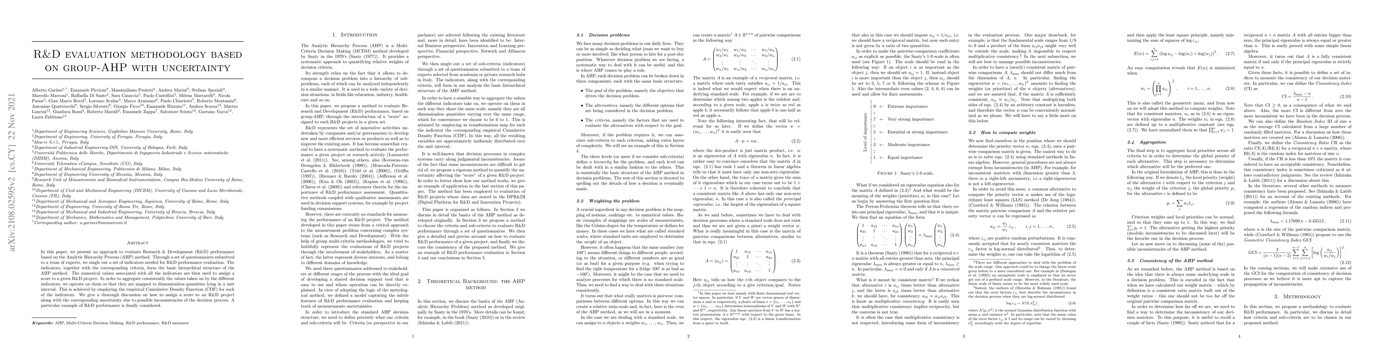 Thumbnail for R\&D evaluation methodology based on group-AHP with uncertainty