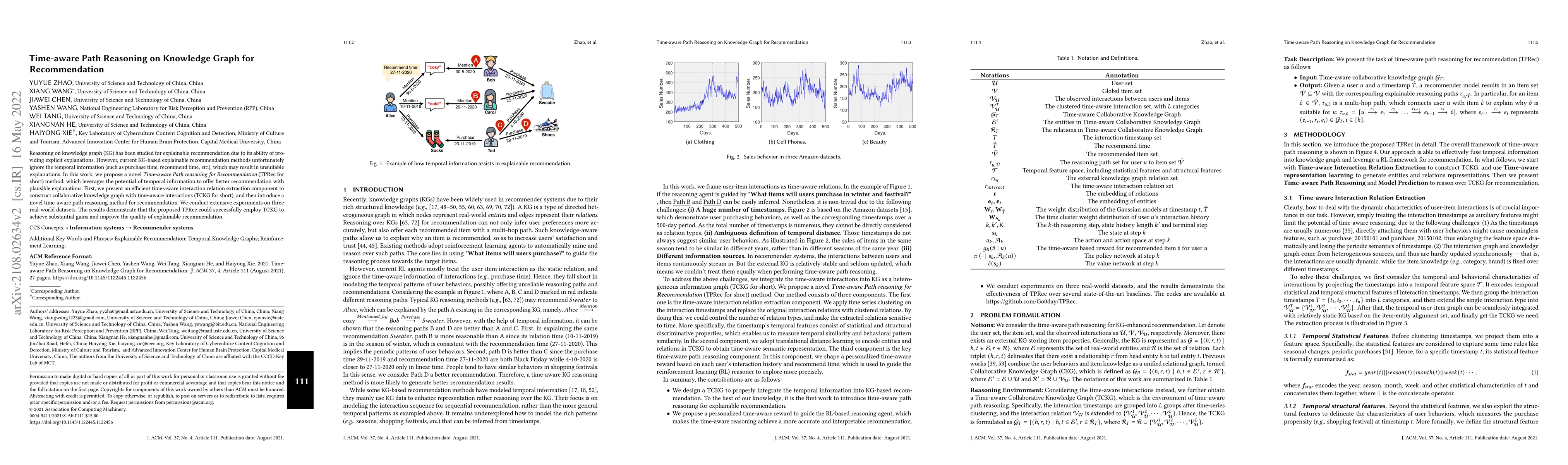 Thumbnail for Time-aware Path Reasoning on Knowledge Graph for Recommendation