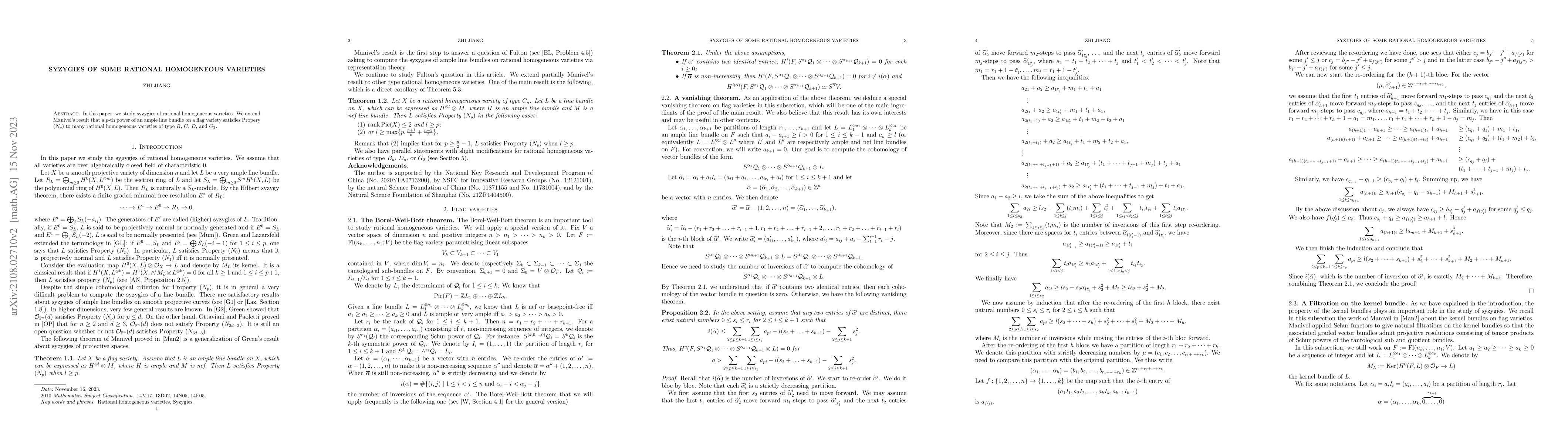 Thumbnail for Syzygies of some rational homogeneous varieties