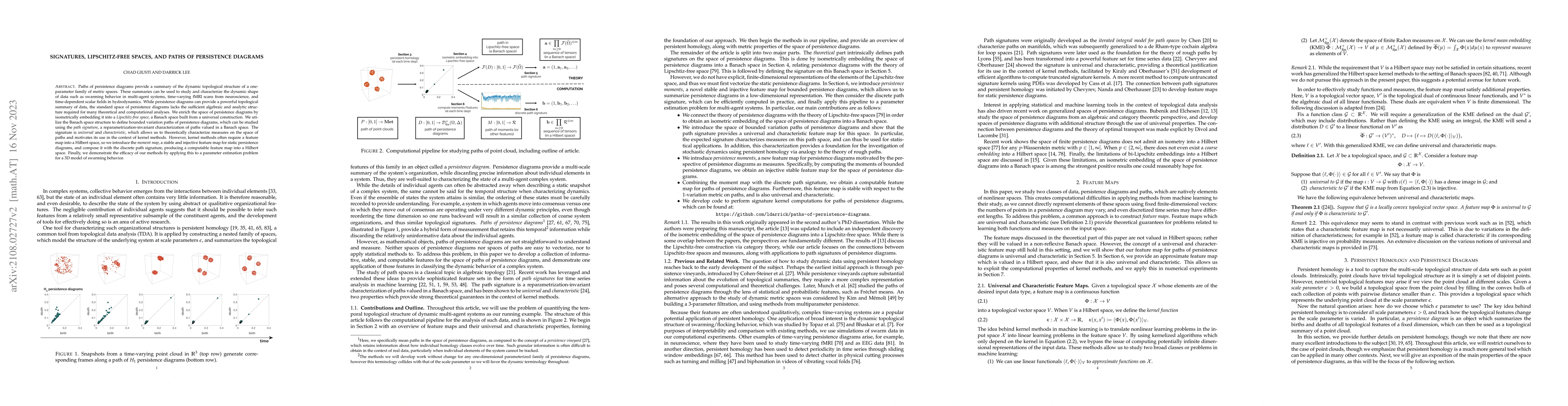 Thumbnail for Signatures, Lipschitz-free spaces, and paths of persistence diagrams