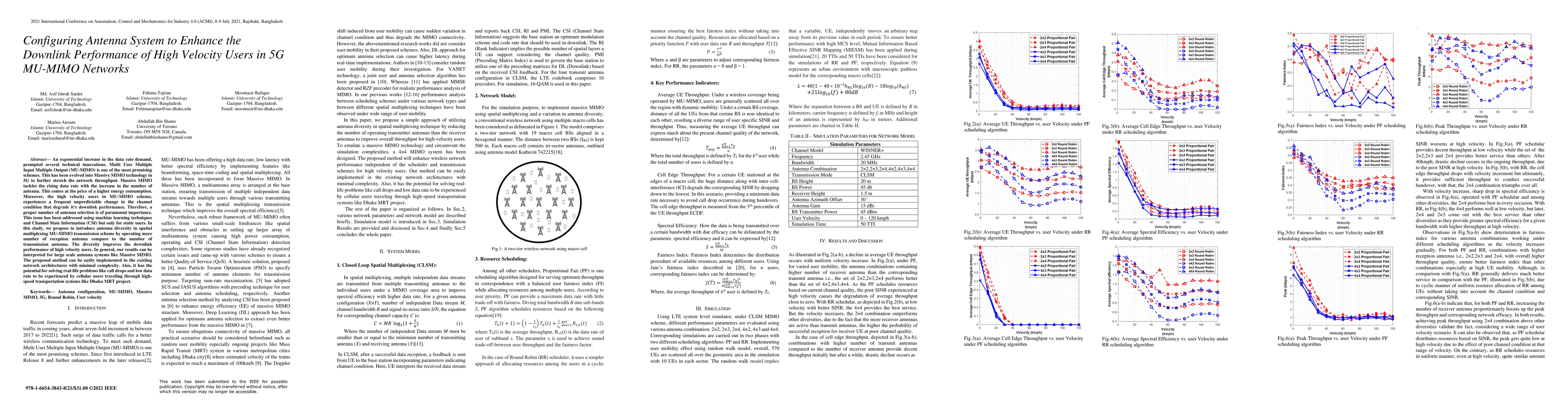 Thumbnail for Configuring Antenna System to Enhance the Downlink Performance of High
  Velocity Users in 5G MU-MIMO Networks