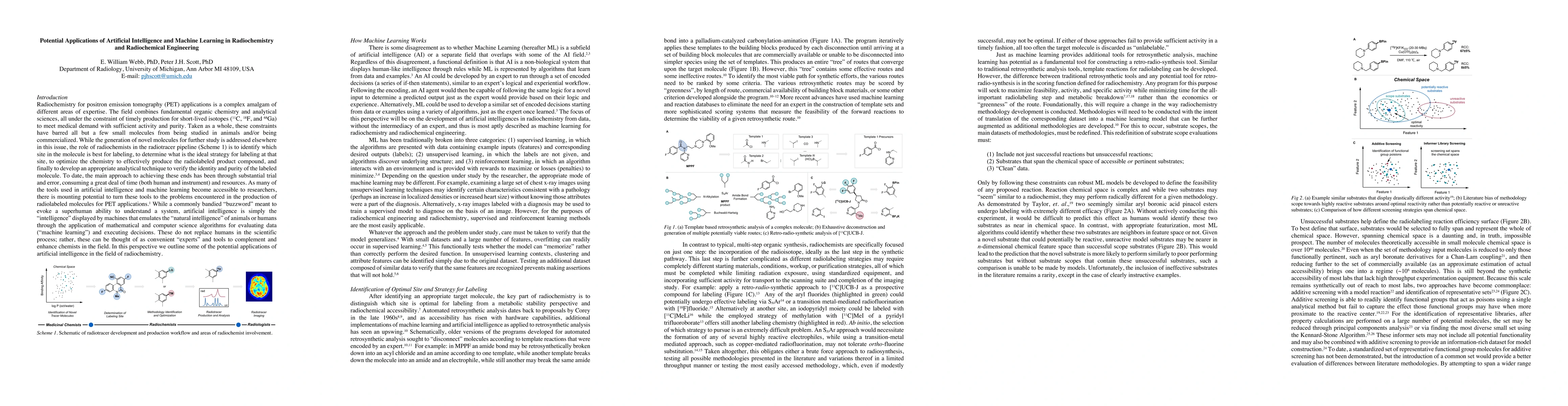 Thumbnail for Potential Applications of Artificial Intelligence and Machine Learning
  in Radiochemistry and Radiochemical Engineering
