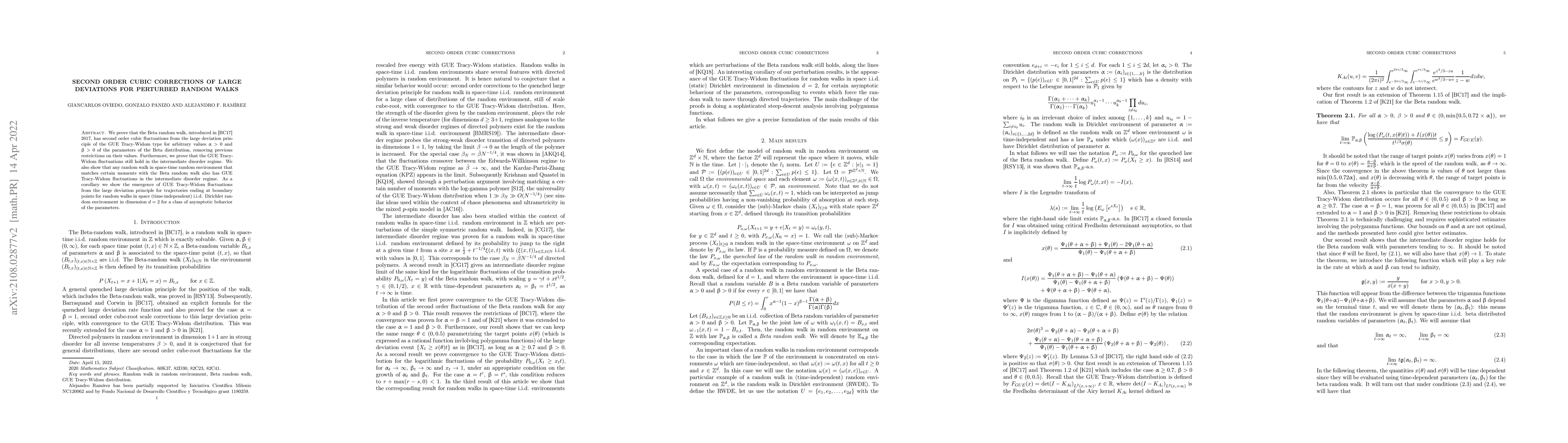 Thumbnail for Second order cubic corrections of large deviations for perturbed random
  walks