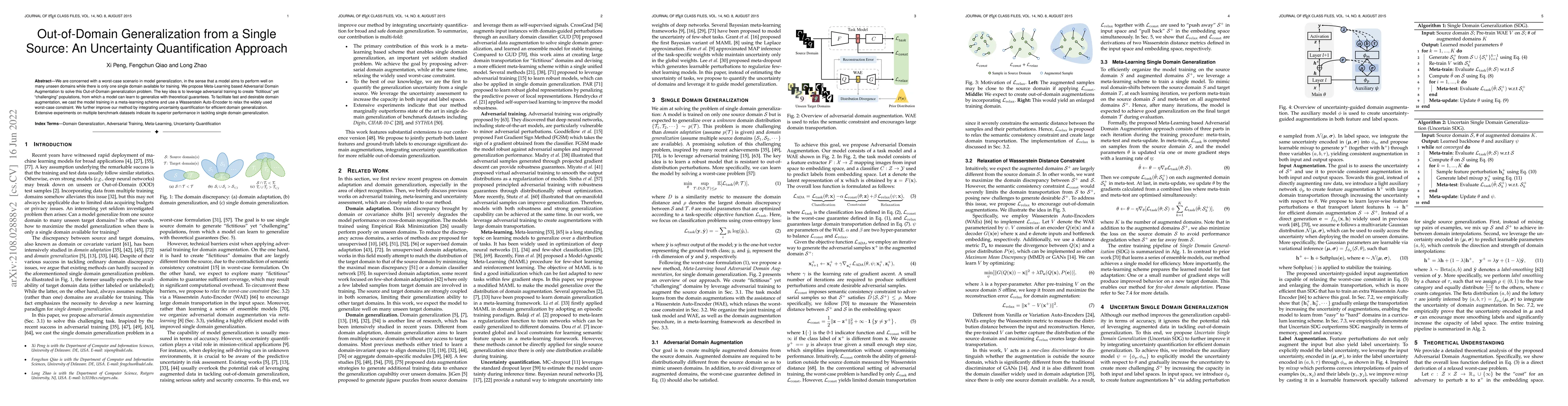 Thumbnail for Out-of-Domain Generalization from a Single Source: An Uncertainty
  Quantification Approach