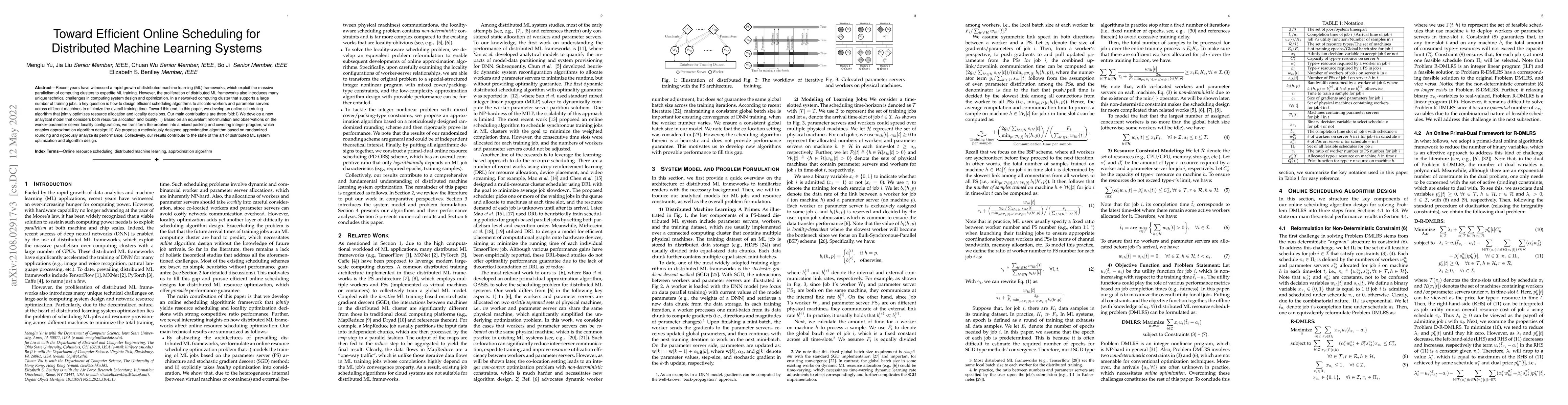 Thumbnail for Toward Efficient Online Scheduling for Distributed Machine Learning
  Systems