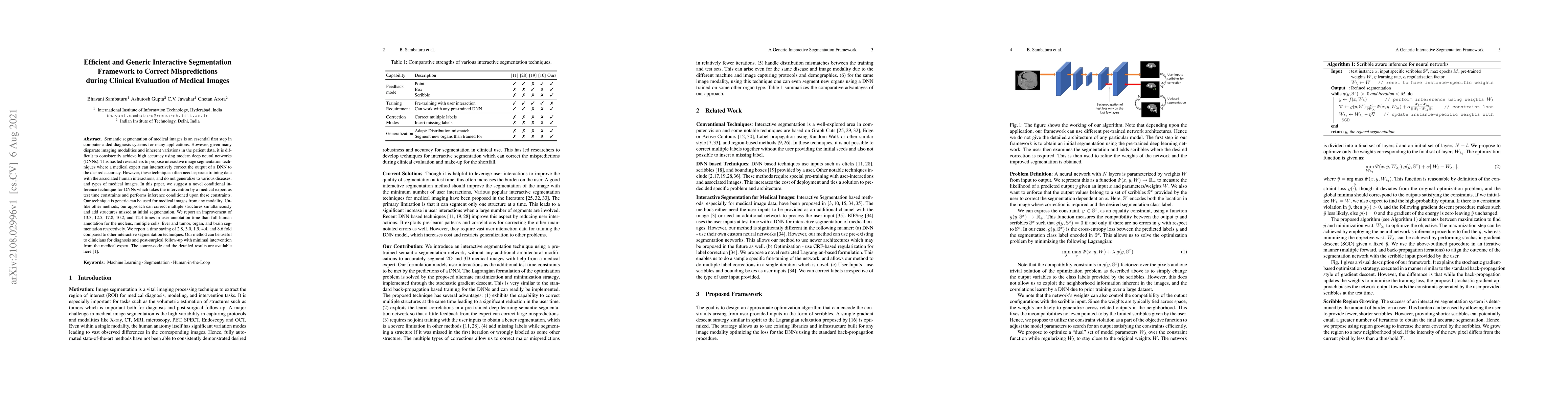 Thumbnail for Efficient and Generic Interactive Segmentation Framework to Correct
  Mispredictions during Clinical Evaluation of Medical Images