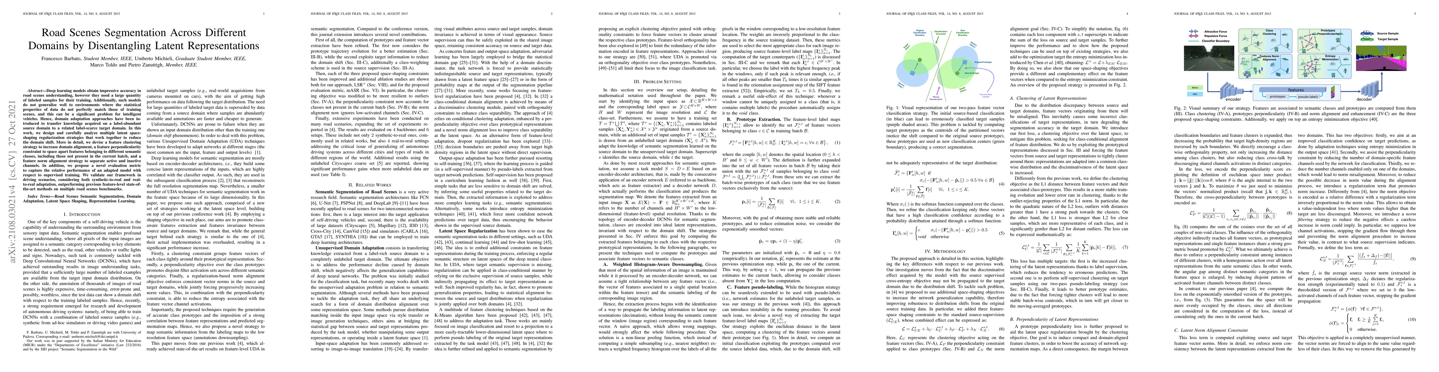 Thumbnail for Road Scenes Segmentation Across Different Domains by Disentangling
  Latent Representations