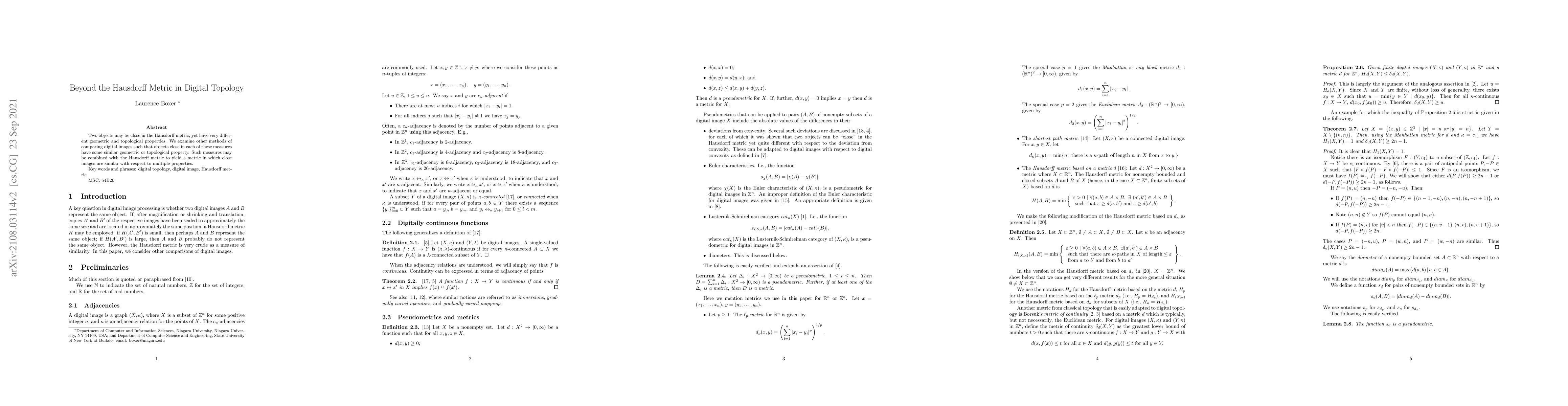 Thumbnail for Beyond the Hausdorff Metric in Digital Topology