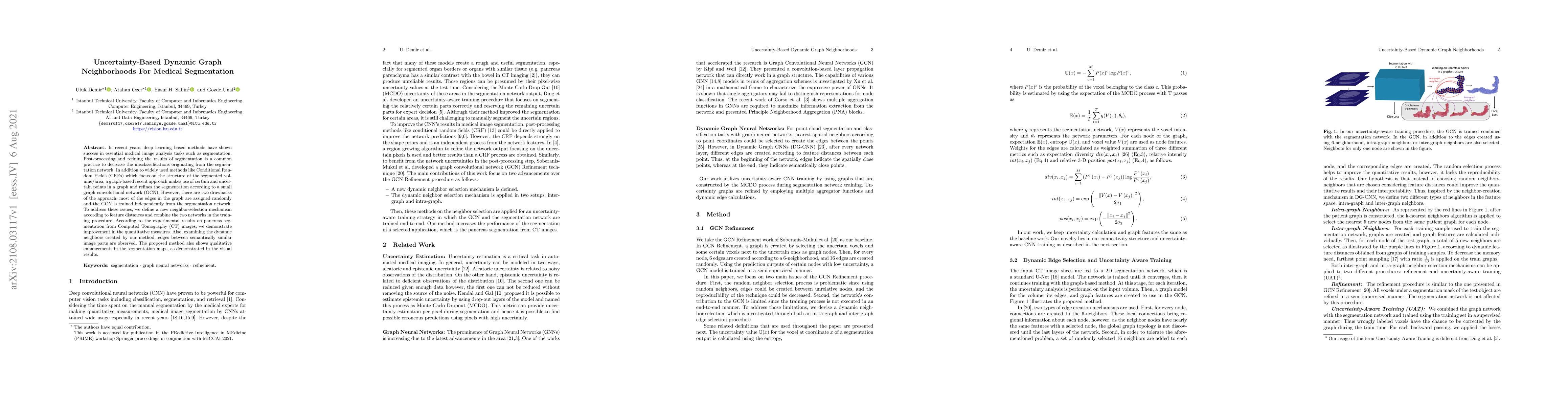 Thumbnail for Uncertainty-Based Dynamic Graph Neighborhoods For Medical Segmentation