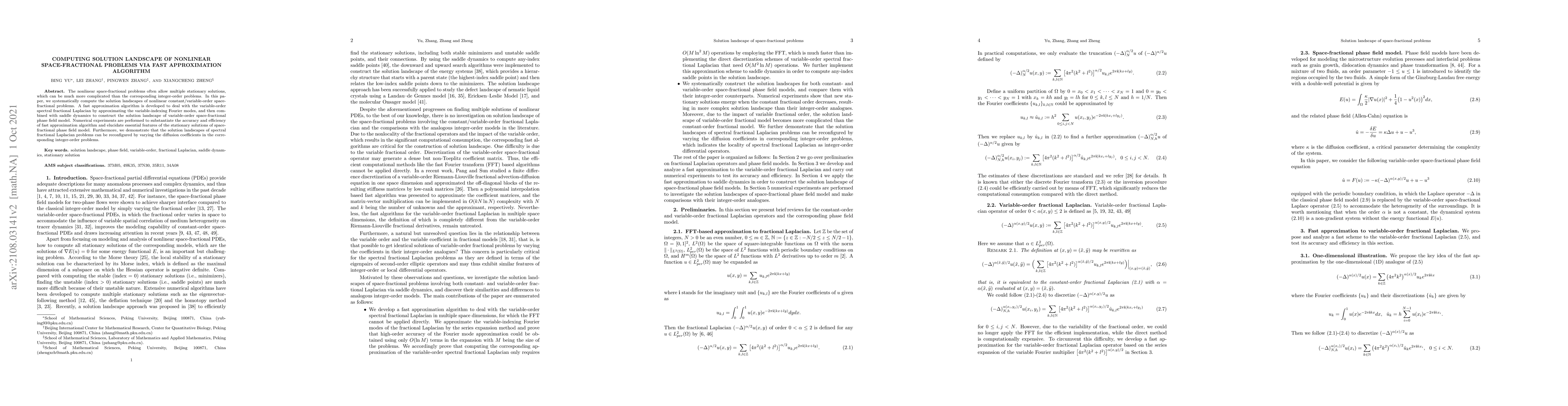 Thumbnail for Computing solution landscape of nonlinear space-fractional problems via
  fast approximation algorithm