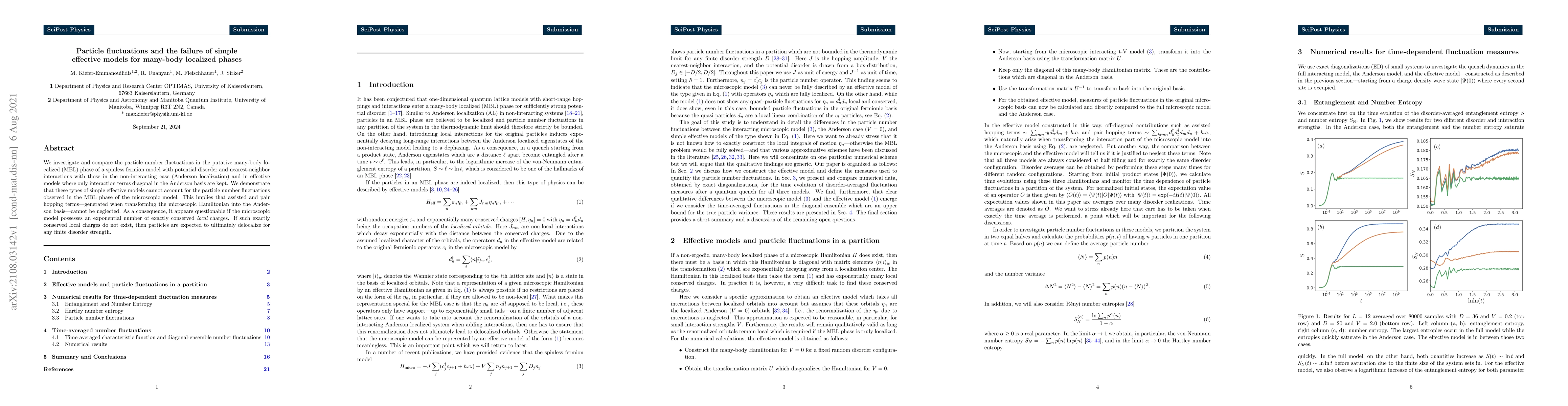 Thumbnail for Particle fluctuations and the failure of simple effective models for
  many-body localized phases