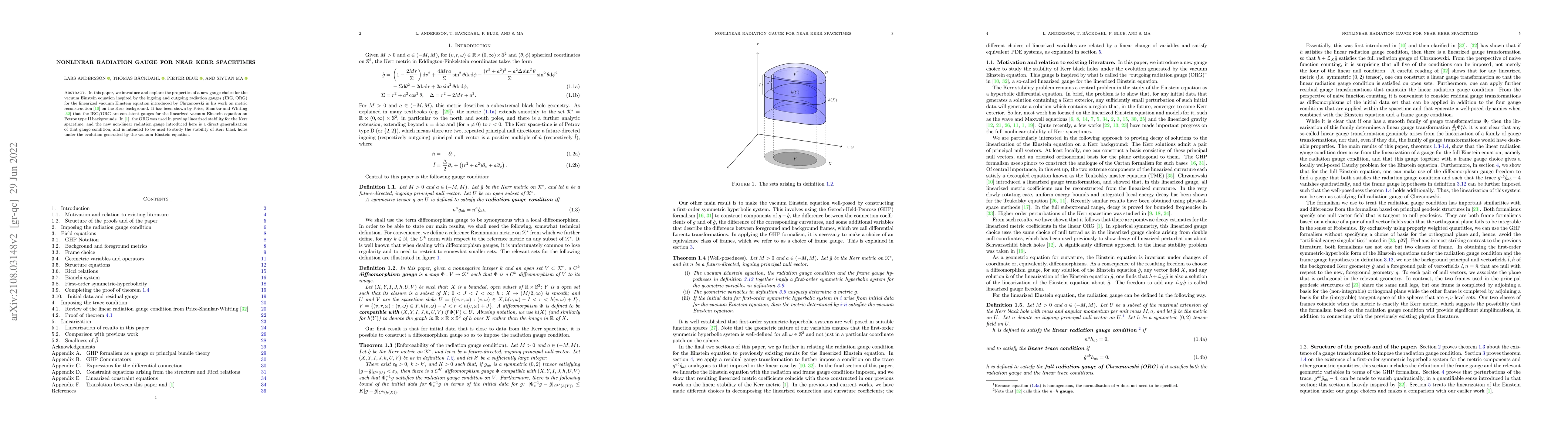 Thumbnail for Nonlinear radiation gauge for near Kerr spacetimes
