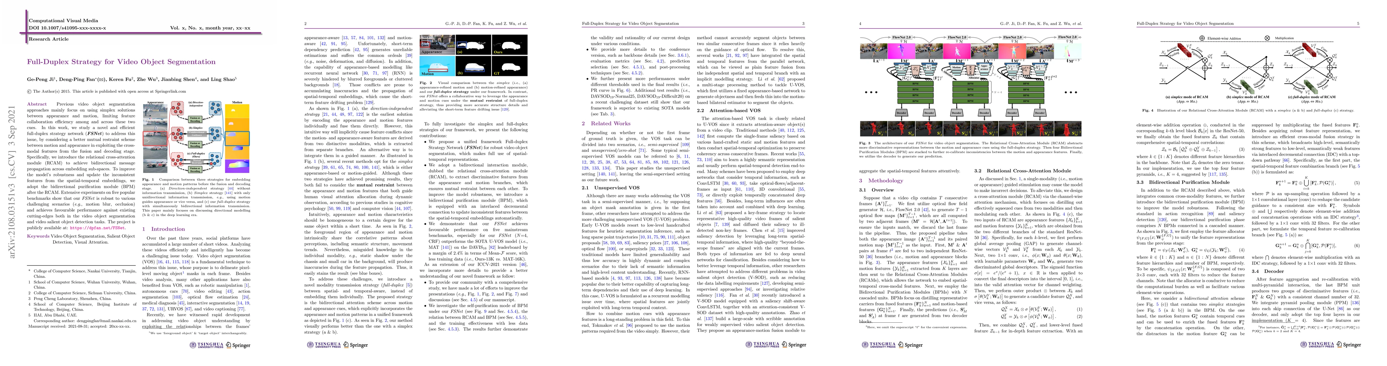 Thumbnail for Full-Duplex Strategy for Video Object Segmentation