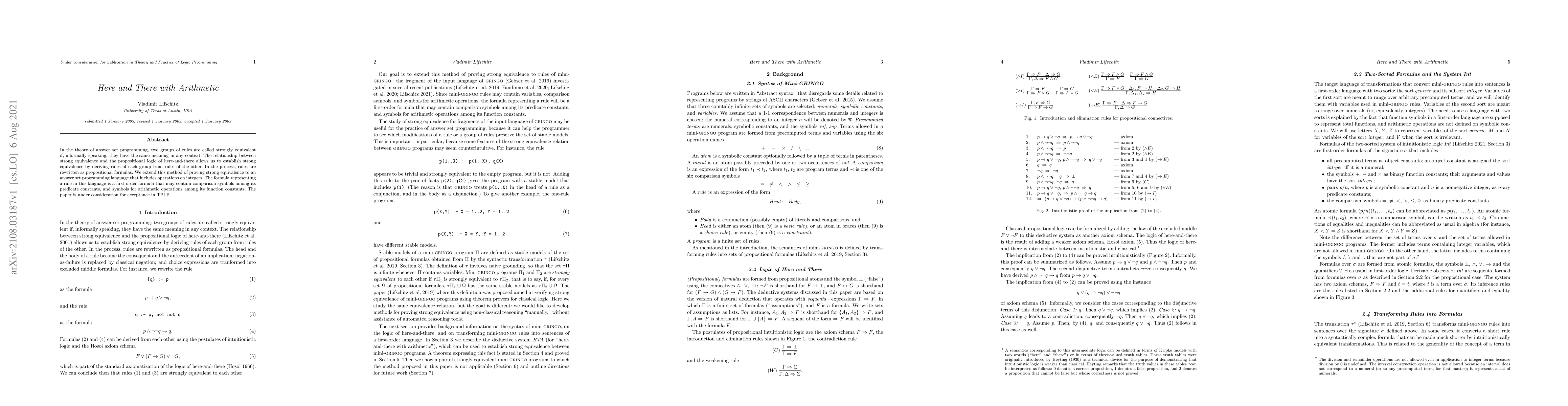 Thumbnail for Here and There with Arithmetic