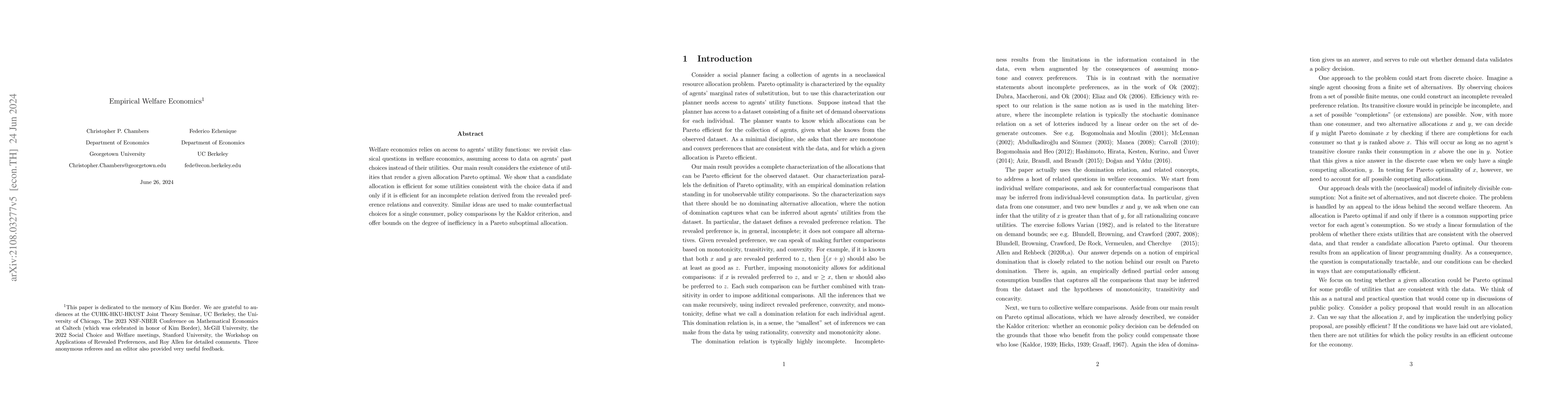 Thumbnail for Empirical Welfare Economics