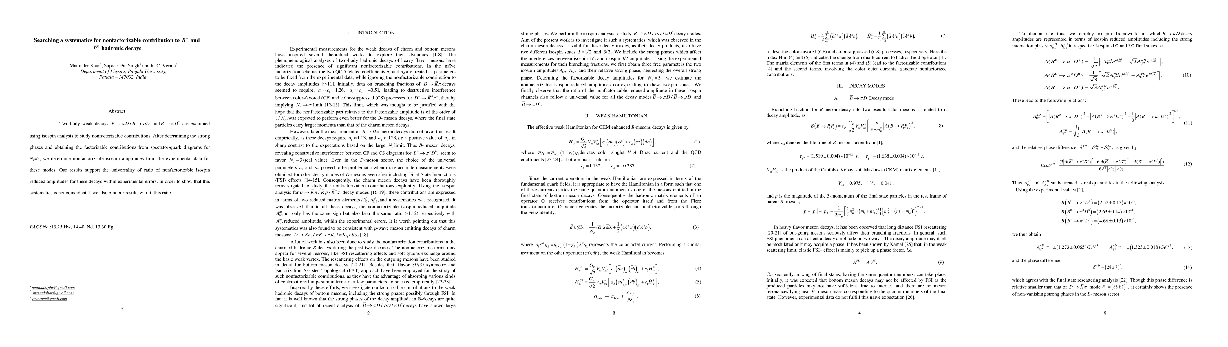 Thumbnail for Searching a systematics for nonfactorizable contribution to B-and B0
  mesons