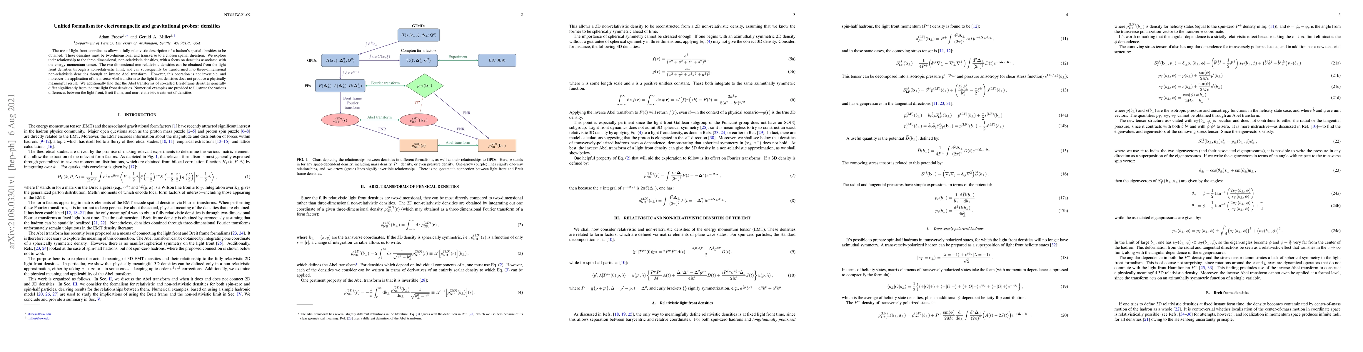 Thumbnail for Unified formalism for electromagnetic and gravitational probes:
  densities