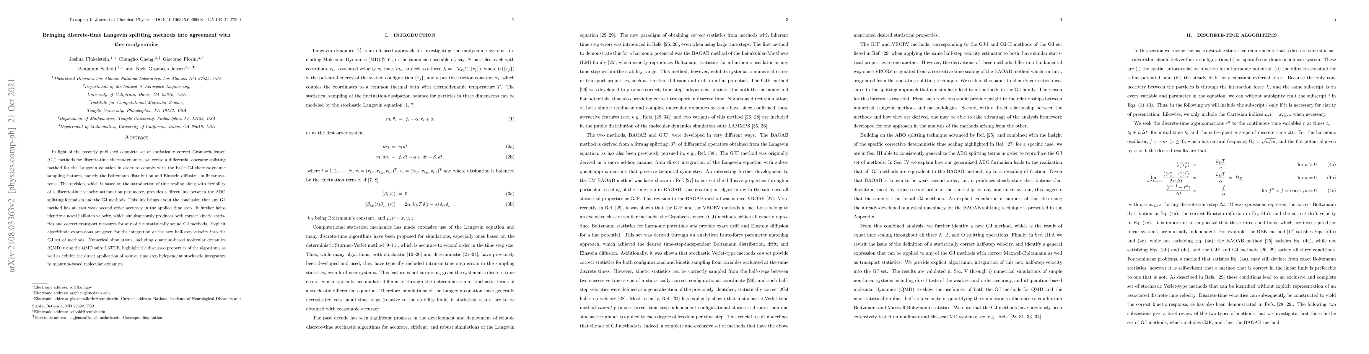Thumbnail for Bringing discrete-time Langevin splitting methods into agreement with
  thermodynamics