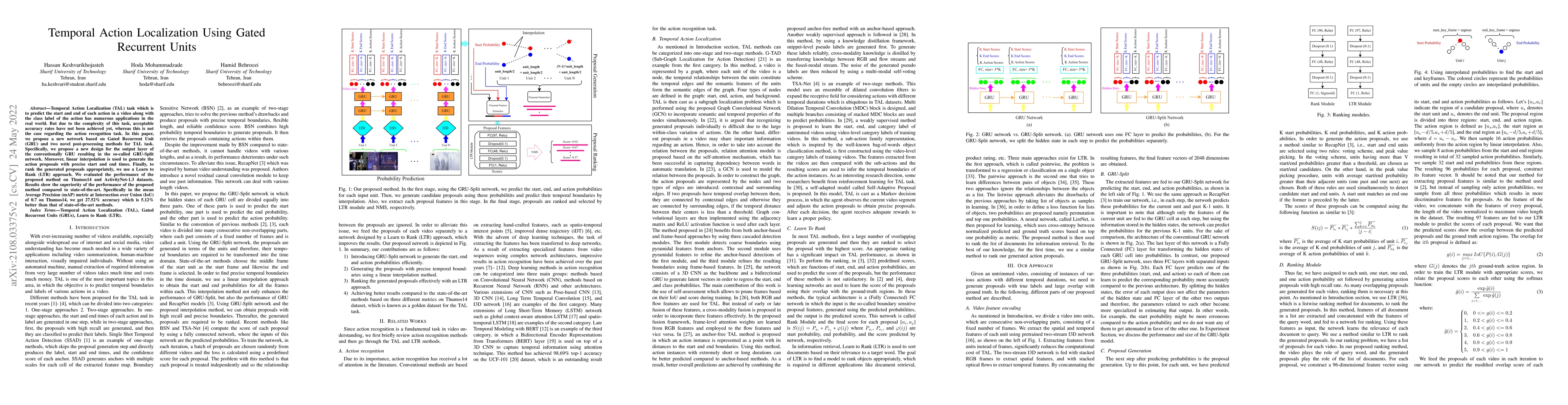 Thumbnail for Temporal Action Localization Using Gated Recurrent Units