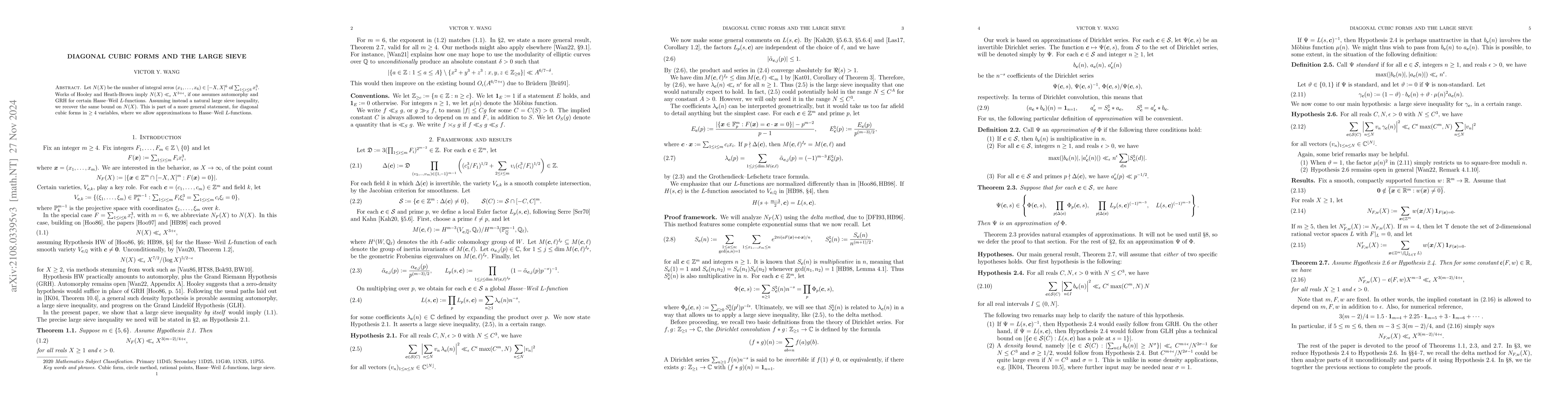 Thumbnail for Diagonal cubic forms and the large sieve