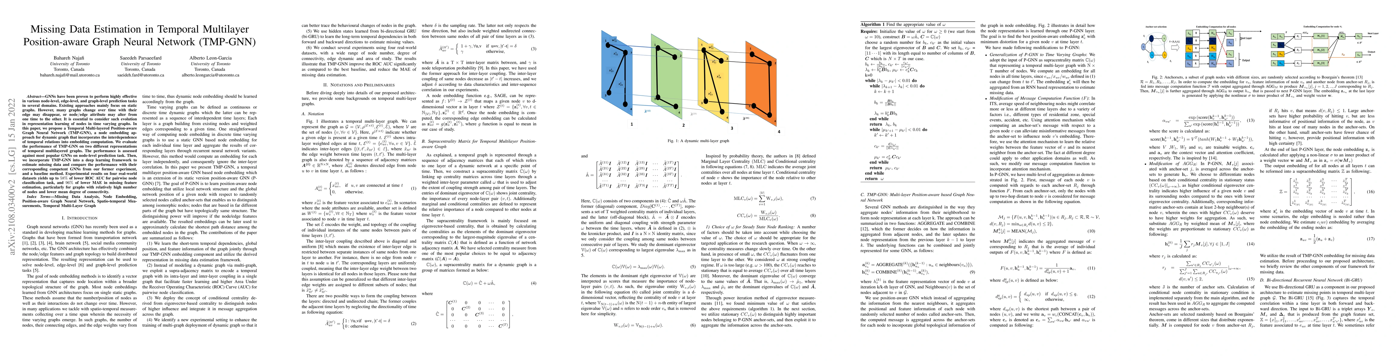 Thumbnail for Missing Data Estimation in Temporal Multilayer Position-aware Graph
  Neural Network (TMP-GNN)